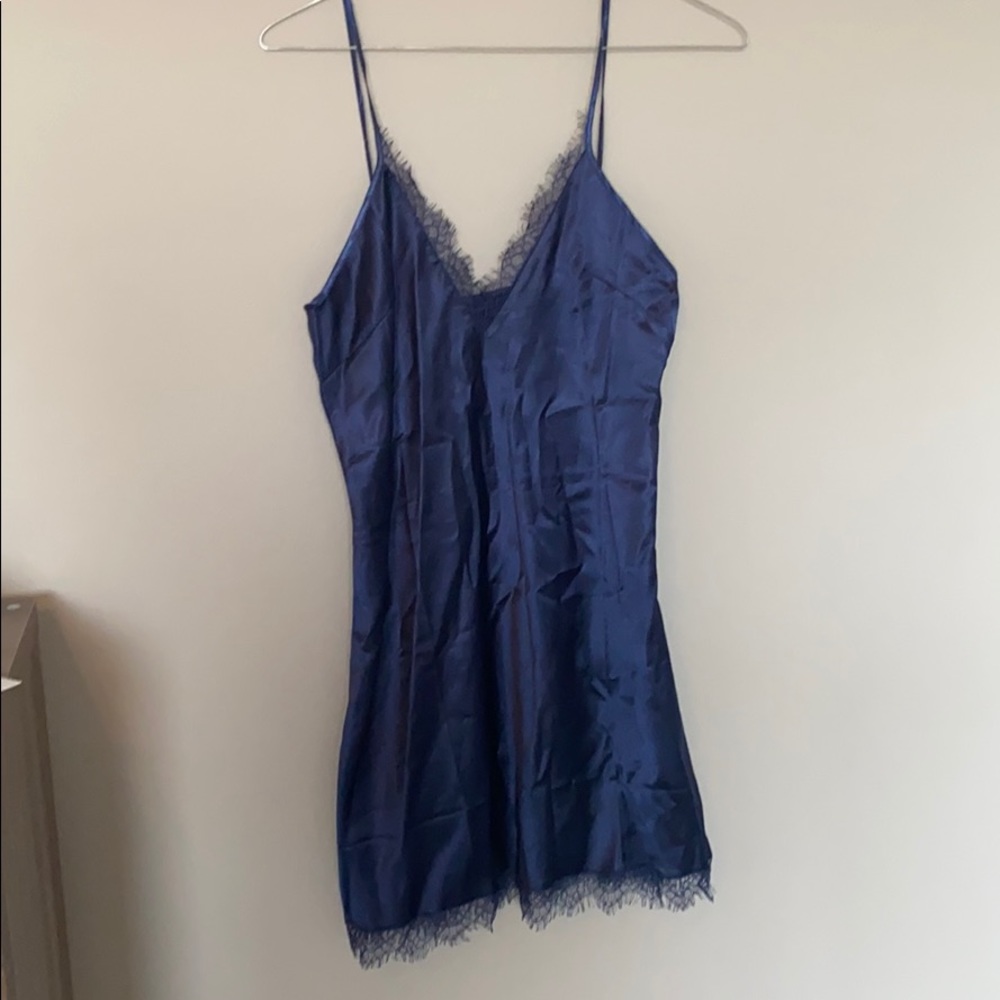 Satin with lace trim slip